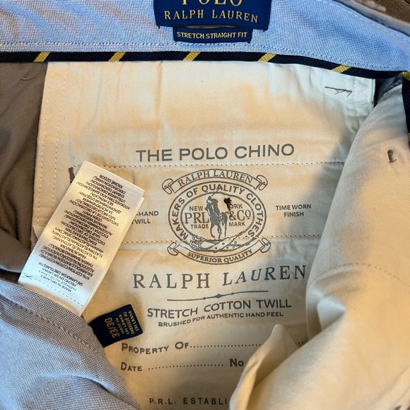 Polo Ralph Lauren Stretch Straight Fit Chino - 33/30 - Picture 5 of 5